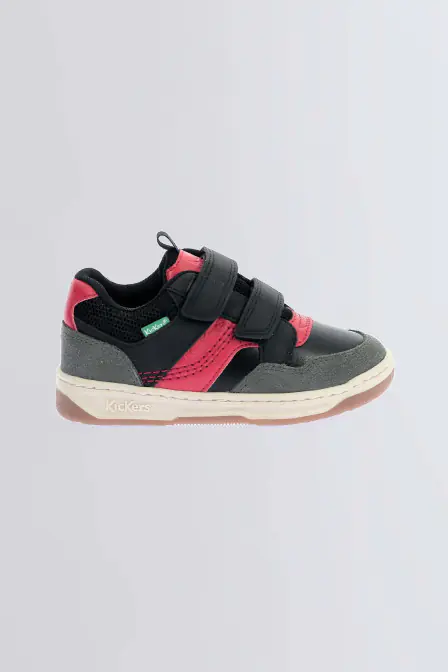Kickbiking - Sneakers rouge, noir et gris pour fille et garçon - Kickers © Site Officiel