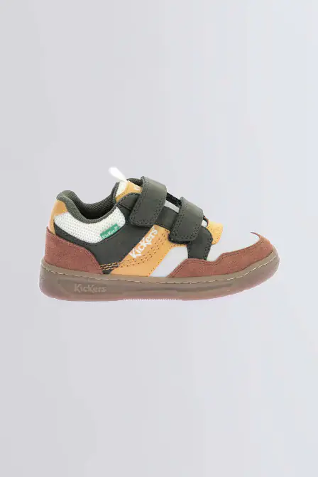Kickbiking - Sneakers marron et blanc pour garçon - Kickers © Site Officiel