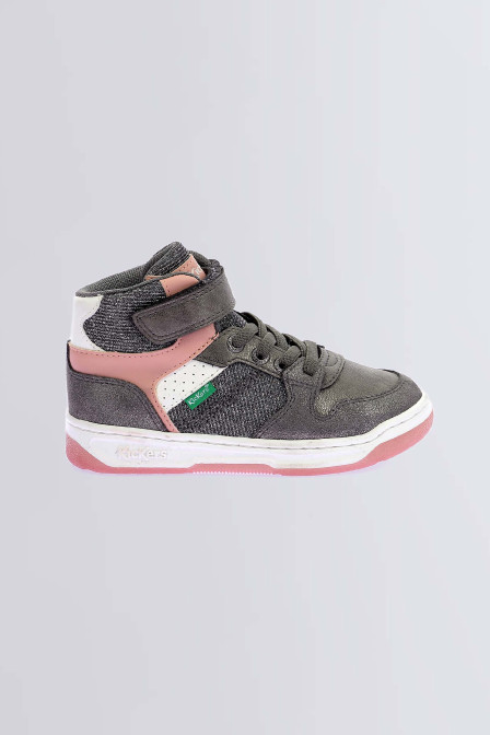 Kickado - Hohe Sneaker in grau, rosa und silber für Mädchen und Jungen - Kickers © Offizielle Website