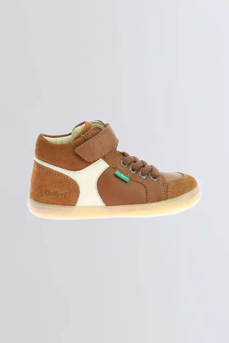 Kickbaryl - Sneakers hautes camel pour garçon - Kickers © Site Officiel