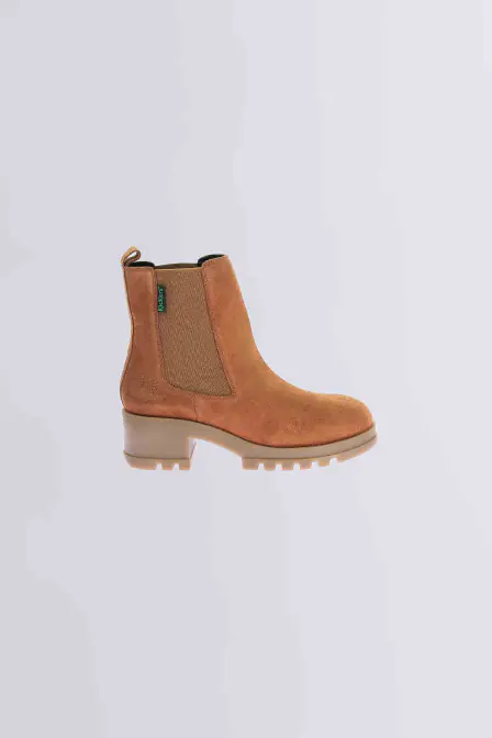 Kick Stretch - Boots camel foncé pour femme - Kickers © Site Officiel