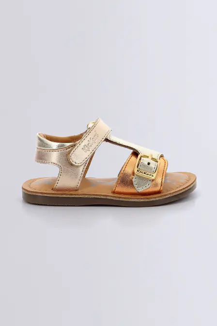 Diazz - Sandales beige et orange pour fille - Kickers © Site Officiel
