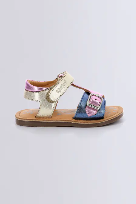 Diazz - Sandales beige et marine pour fille - Kickers © Site Officiel