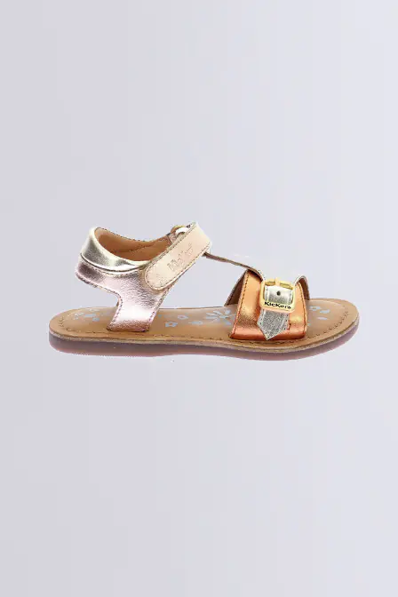 Diazz - Sandales beige et orange pour fille - Kickers © Site Officiel