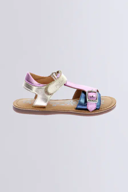 Diazz - Sandales beige et marine pour fille - Kickers © Site Officiel