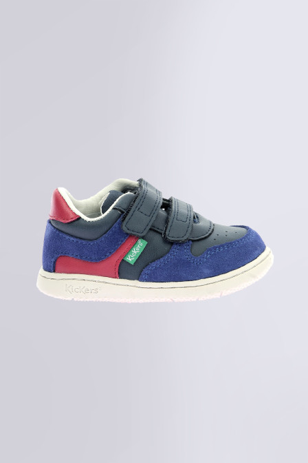Kickmotion | Baskets marine et rouge pour garçon | Kickers © Site Officiel