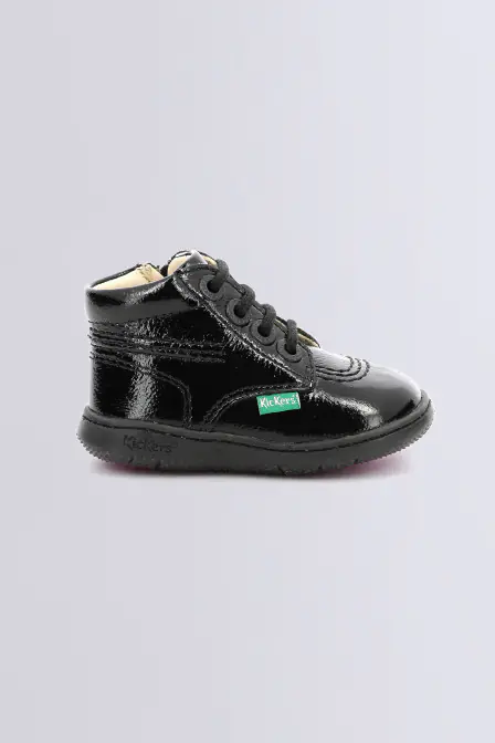 Kick Billista black patent ankle boots for girl - Kickers © Official website