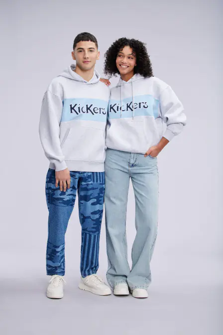 Kick Clive - Sweat à capuche gris clair pour homme - Kickers © Site Officiel
