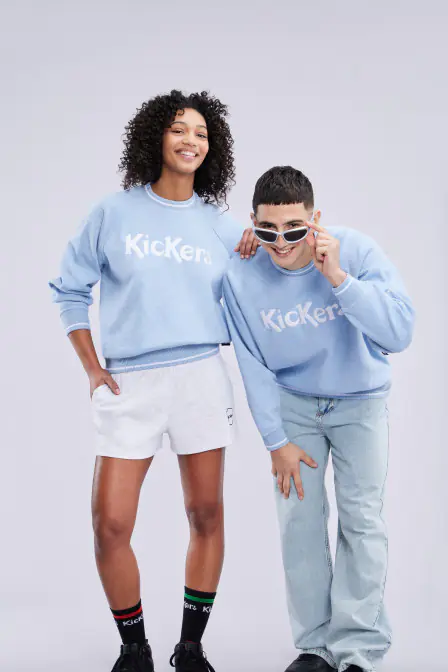 Kick Graft - Sweat bleu clair pour femme et homme - Kickers © Site Officiel