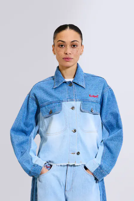 Kick Denim - Veste en jean bleue pour femme - Kickers © Site Officiel