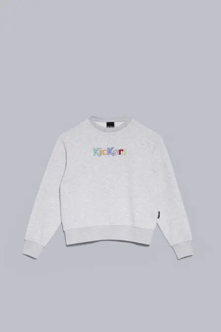 Kick Pins - Sudadera gris claro para mujer - Kickers © Página oficial Kick Pins - Sudadera gris claro para mujer - Kickers © Página oficial