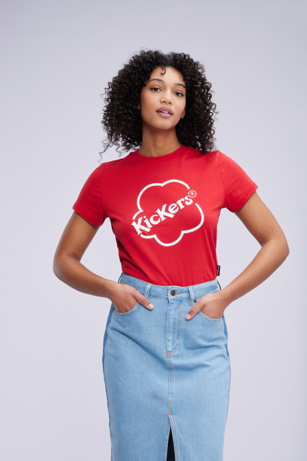Kick Blur - T-shirt rouge pour femme - Kickers © Site Officiel