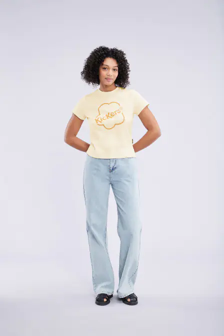 Kick Blur - T-shirt beige pour femme - Kickers © Site Officiel