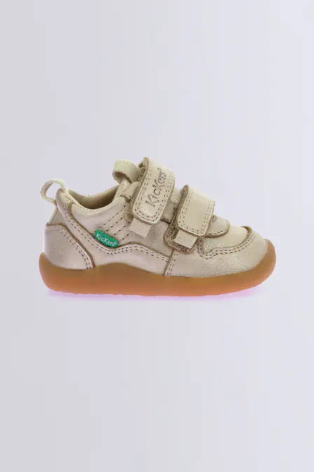 Kick Frapy - Baskets or clair pour fille - Kickers © Site Officiel