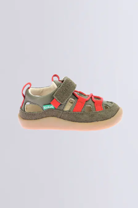 Kick Frony - Sandales kaki pour fille et garçon - Kickers © Site Officiel