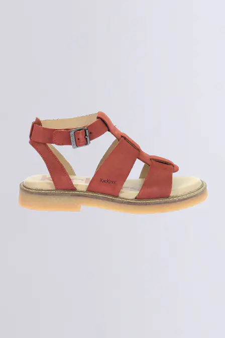 Kick Lila - Sandales rouges pour femme - Kickers © Site Officiel