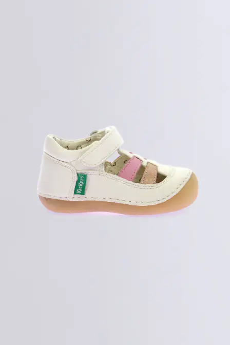 Sushy - Salomés blanc cassé, rose et or pour fille - Kickers © Site Officiel