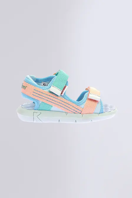 Kickjune - Sandales bleu, rose et vert pour fille et garçon - Kickers © Site Officiel