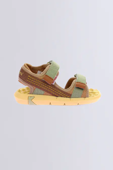 Kickjune - Sandales marron et vert pour fille et garçon - Kickers © Site Officiel