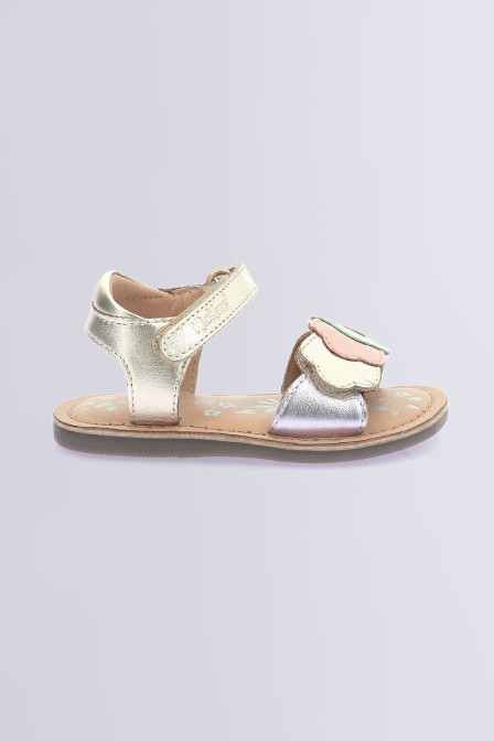 Dyastar - Sandales or et multicolore pour fille - Kickers © Site Officiel