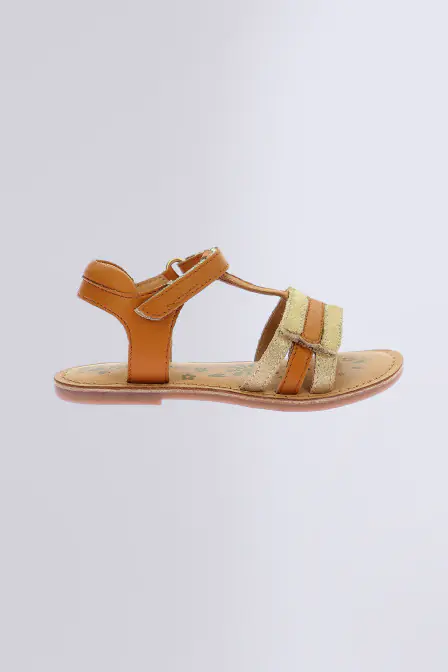 Diamanto - Sandales camel et or pour fille - Kickers © Site Officiel