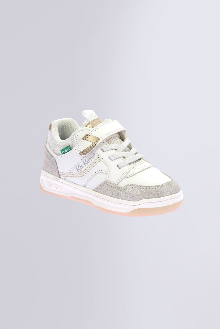 Kickarting Blanc argent or