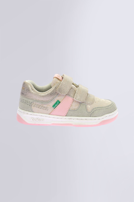 Kalido Beige Léopard | Baskets à scratch pour fille | Kickers © Site Officiel