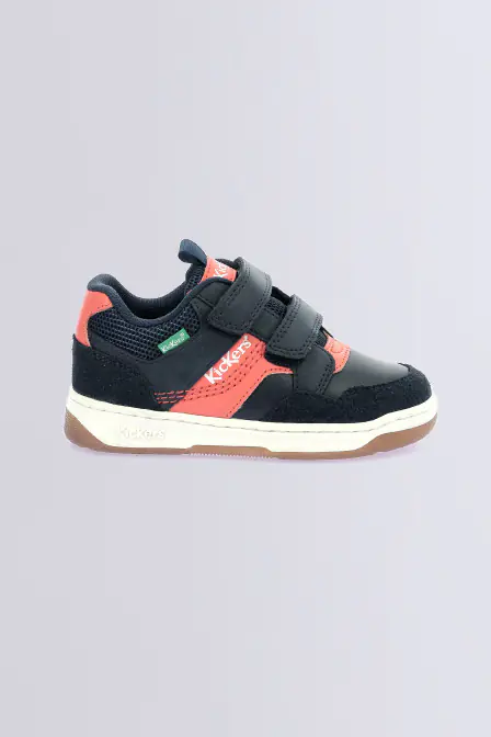 Kickbiking - Baskets marine et orange pour garçon - Kickers © Site Officiel