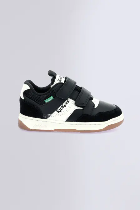 Kickbiking - Baskets noir et blanc pour garçon - Kickers © Site Officiel