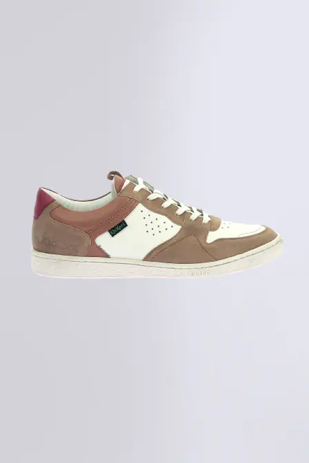 Kick Sackers - Baskets camel, blanc cassé et rouge pour homme - Kickers © Site Officiel
