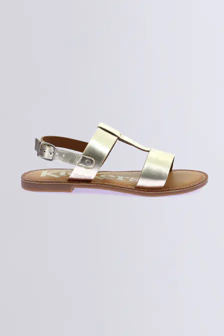 Kick Dines gold sandals for woman - Kickers © Official website