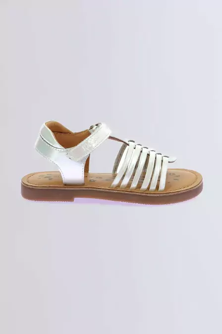 Kick Prella - Sandales blanc irisé pour fille - Kickers © Site Officiel