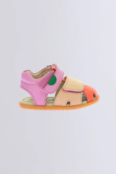 Kick Sumkratch - Sandales rose et orange pour fille - Kickers © Site Officiel