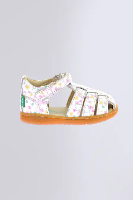 Kick Flo white sandals for girl - Kickers © Official website