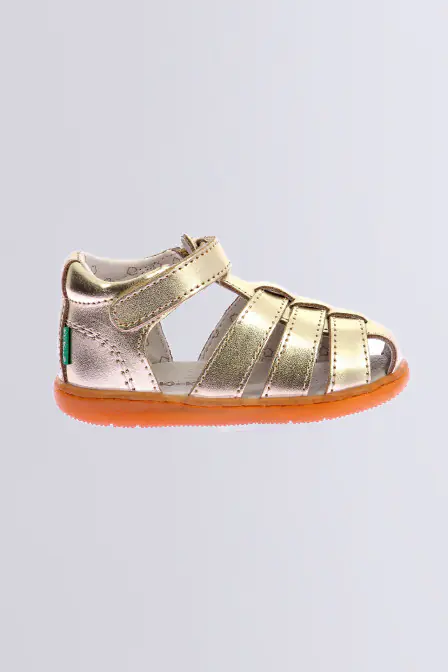 Kick Flo - Sandales or pour fille - Kickers © Site Officiel